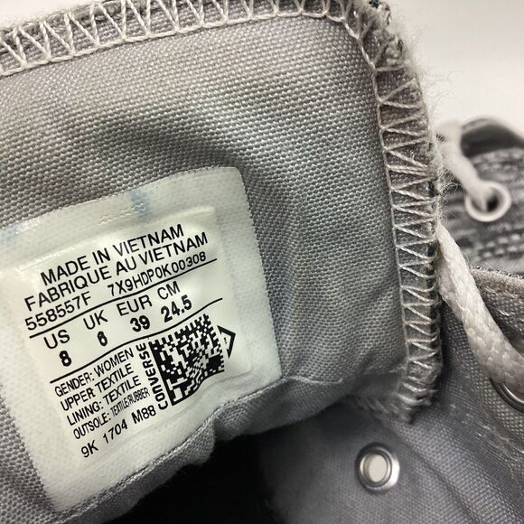 Converse CTAS -Women's Sz 8 -Madison OX -Black/White -Low Skate Shoes - 558557F - Picture 9 of 9